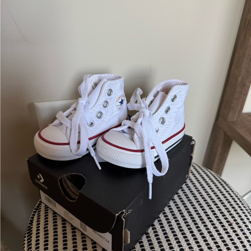 Converse White High-Top Sneakers Classic Canvas Design